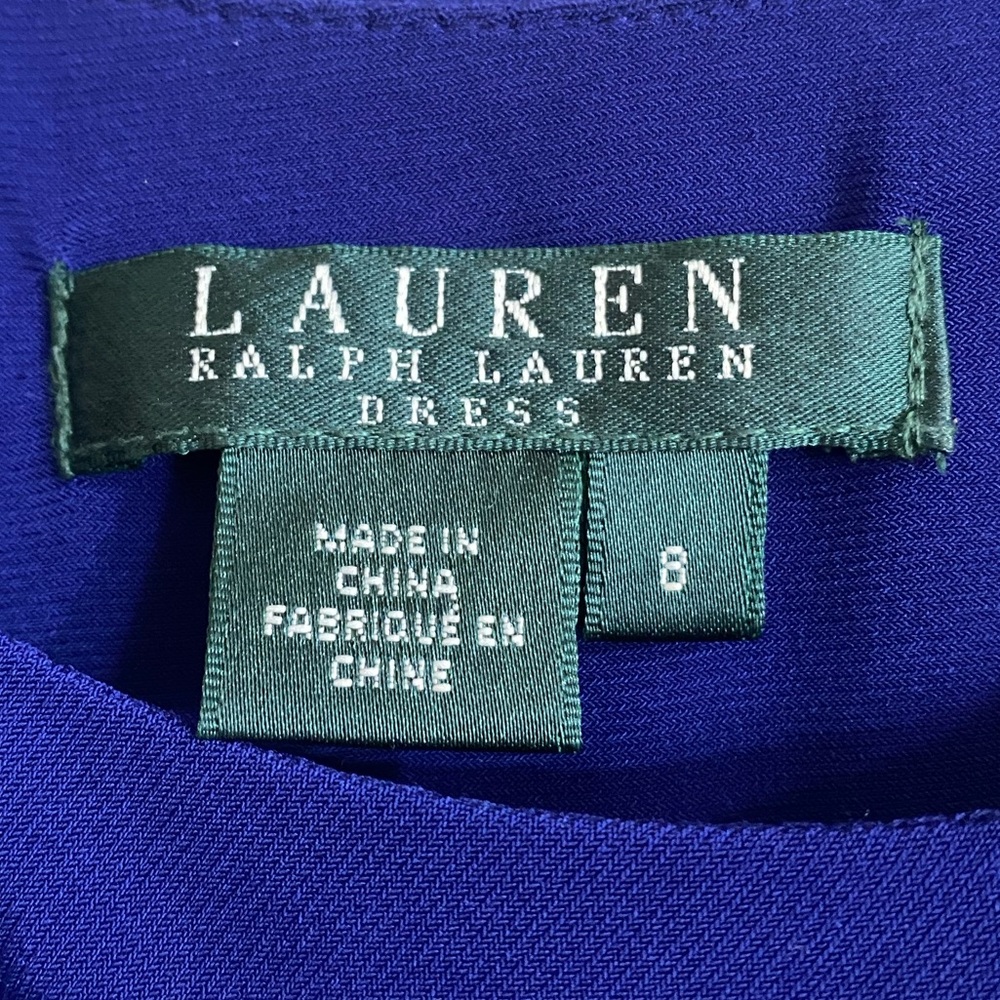 Ralph Lauren Royal Blue Draped Dress - Picture 4 of 4